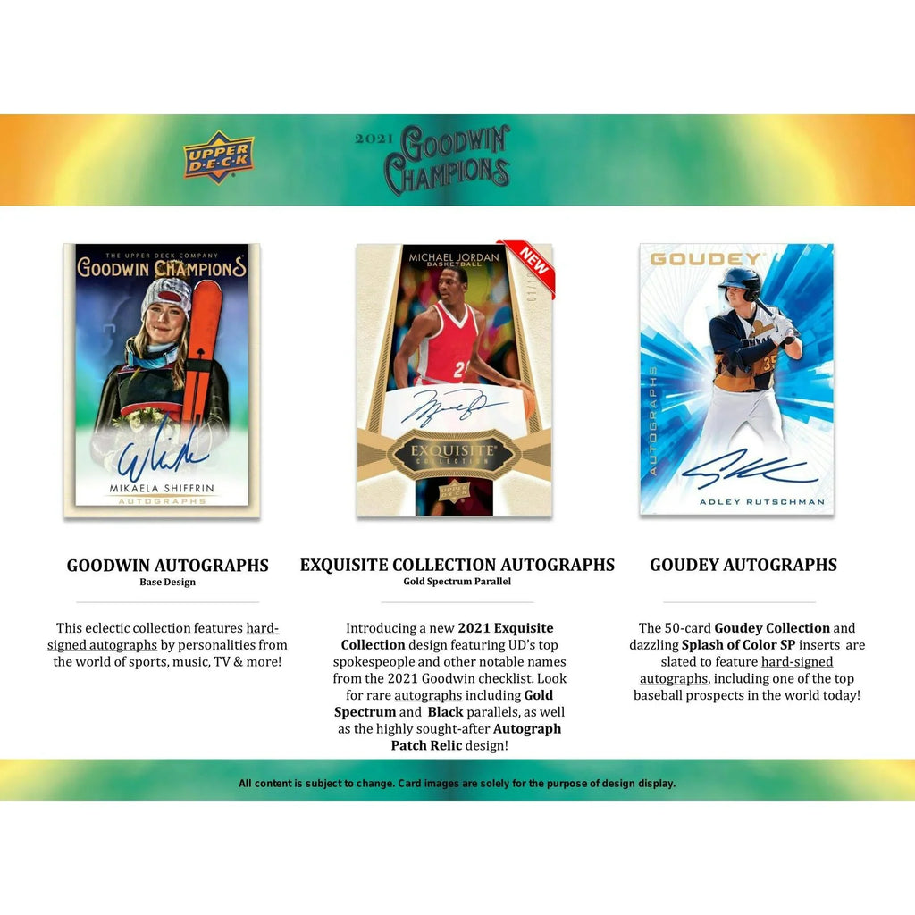 2021 Upper Deck Goodwin Champions Hobby 16 Box Case (Ships Sealed Only)