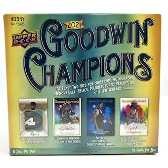 2021 Upper Deck Goodwin Champions Hobby Box (Ships Sealed Only)