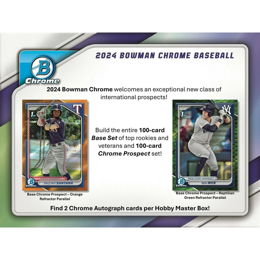 2024 Bowman Chrome Baseball Hobby Box (Ships Sealed Only) - D