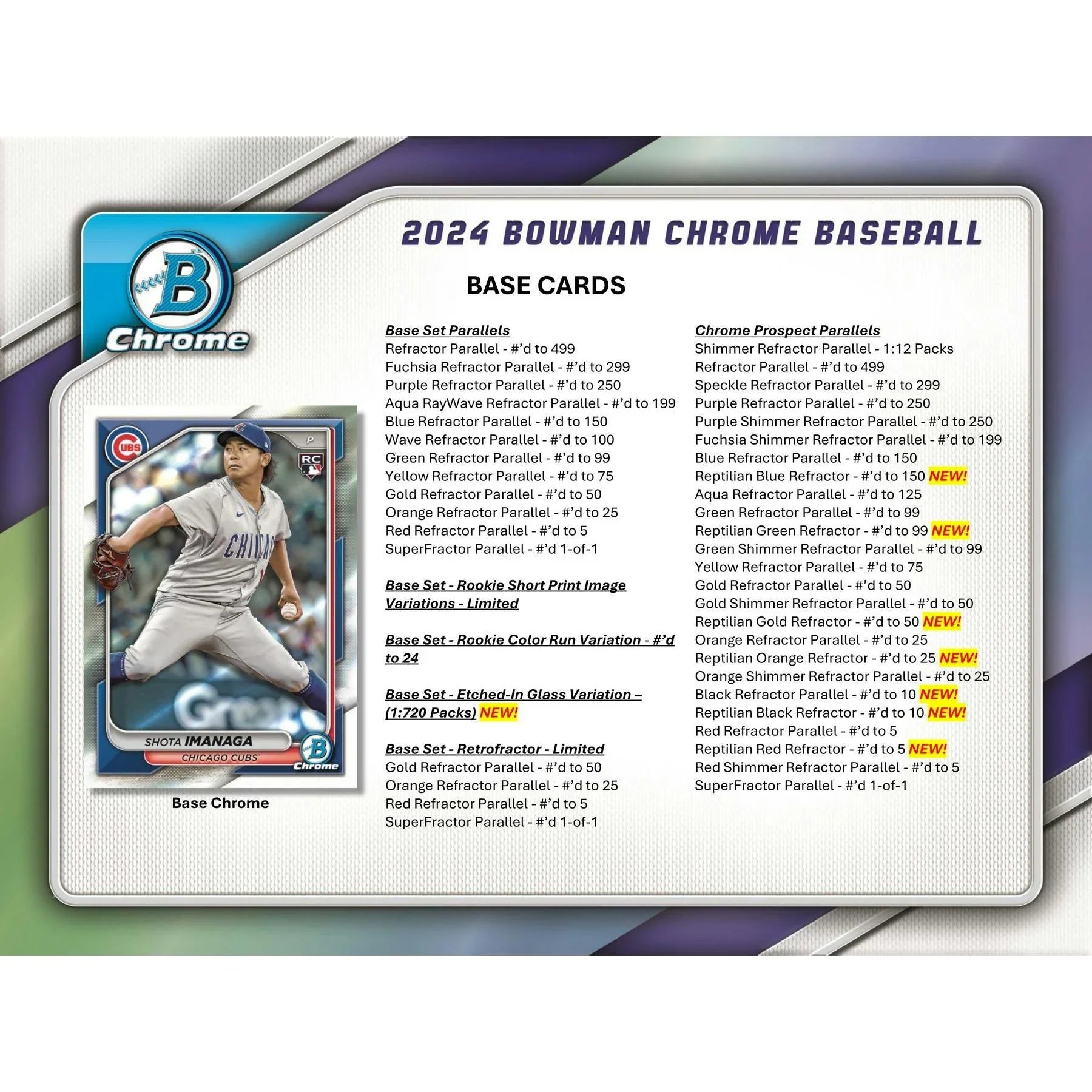 2024 Bowman Chrome Baseball Hobby Box (Ships Sealed Only) - D