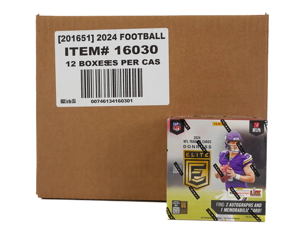 2024 Panini Donruss Elite Football Hobby 12-Box Case (Ships Sealed Only) - D