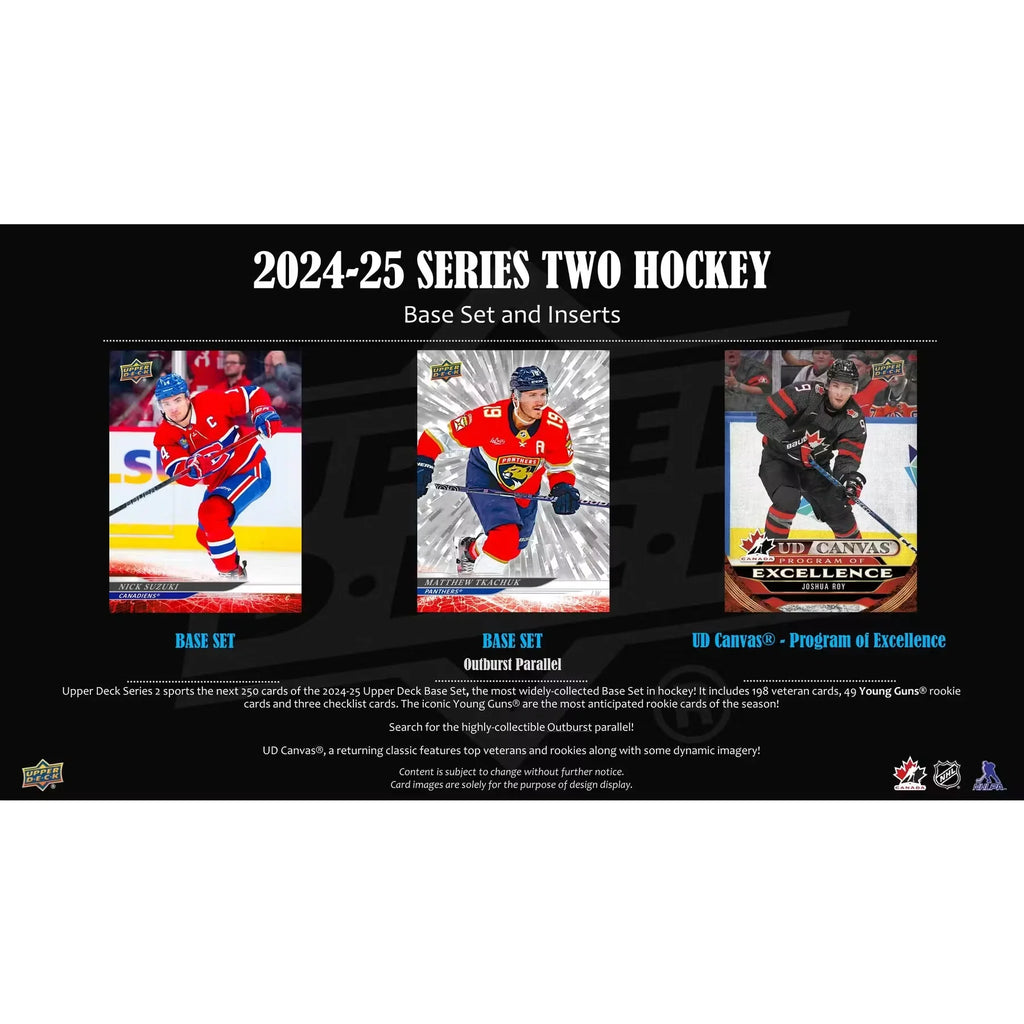 2024 25 Upper Deck Series 2 Hockey Tin Case 12 Count (Ships Sealed Only)
