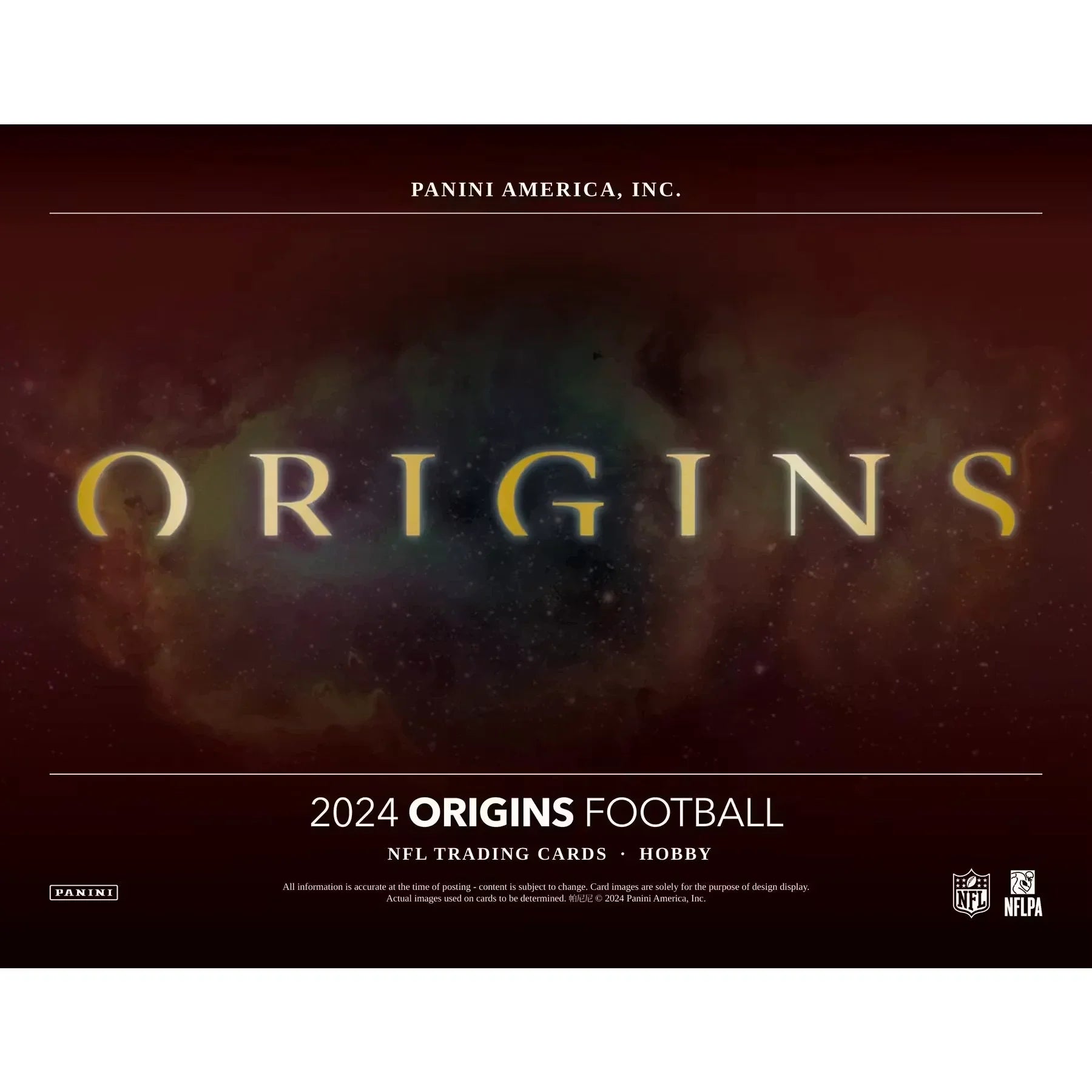 2024 Panini Origins Football Hobby 16-Box Case (Ships Sealed Only) - D