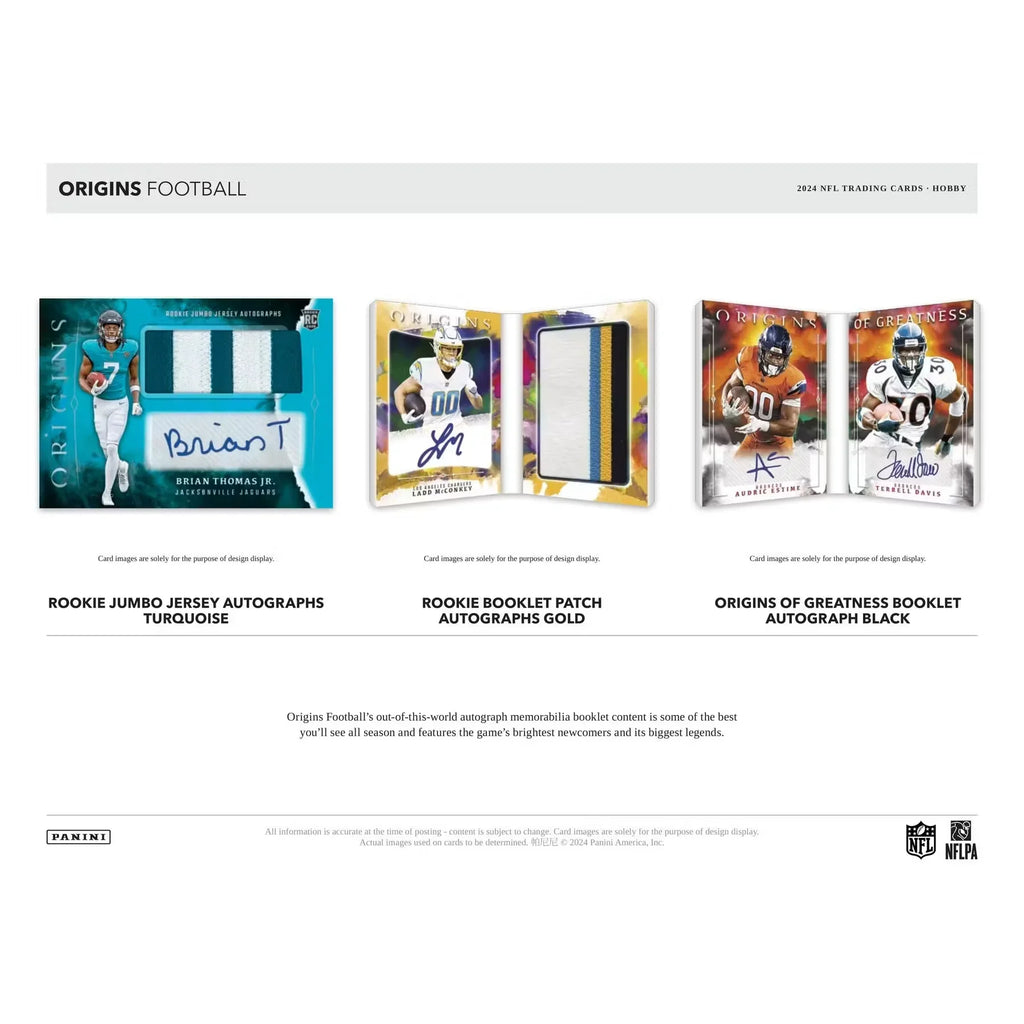 2024 Panini Origins Football Hobby 16-Box Case (Ships Sealed Only) - D