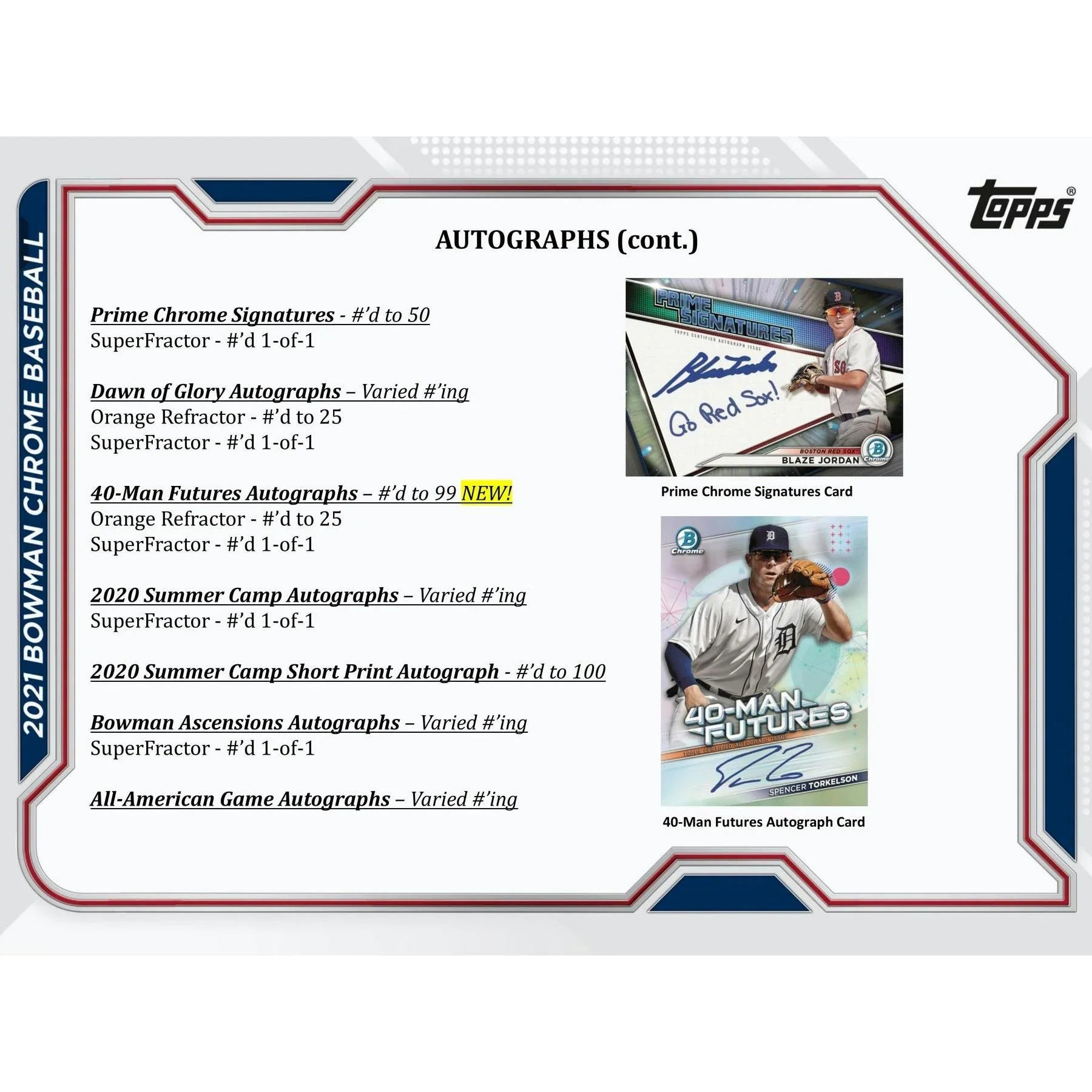 2021 Bowman Chrome Baseball Hobby Box (Ships Sealed Only) - D