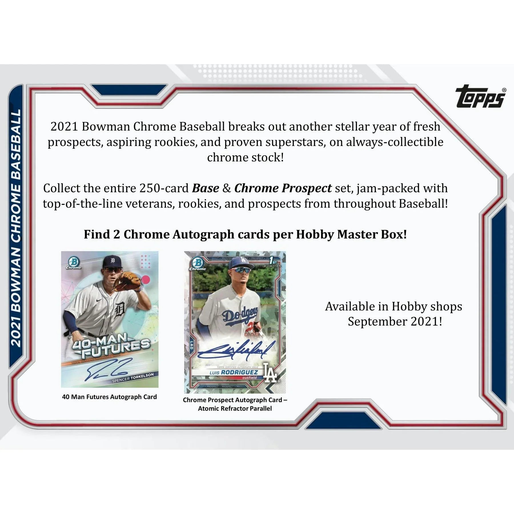 2021 Bowman Chrome Baseball Hobby Box (Ships Sealed Only) - D