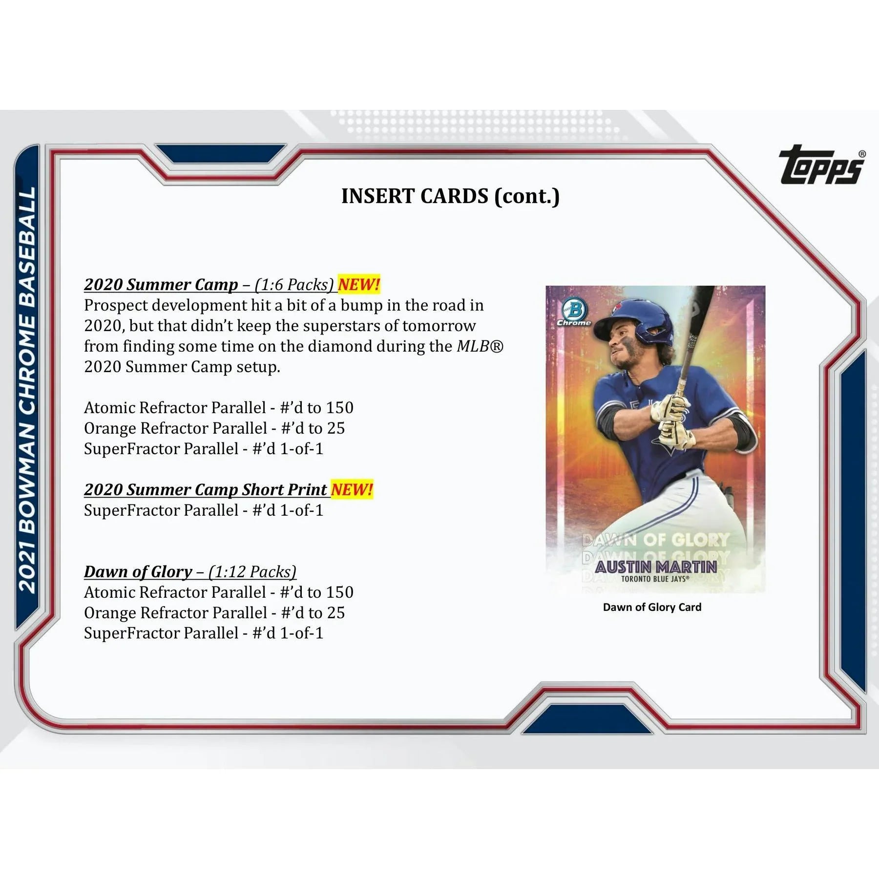 2021 Bowman Chrome Baseball Hobby Box (Ships Sealed Only) - D