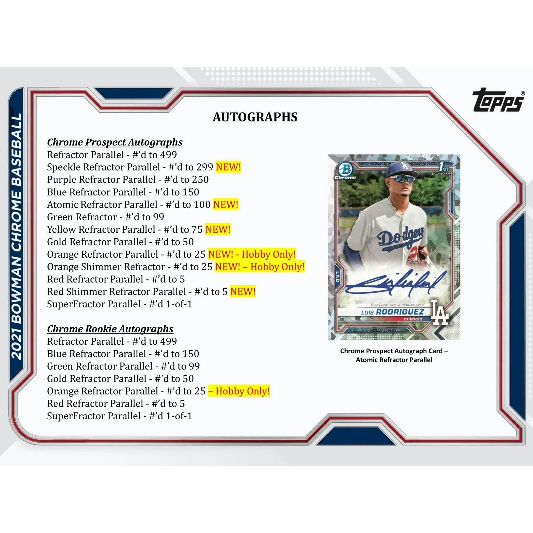 2021 Bowman Chrome Baseball Hobby Box (Ships Sealed Only) - D