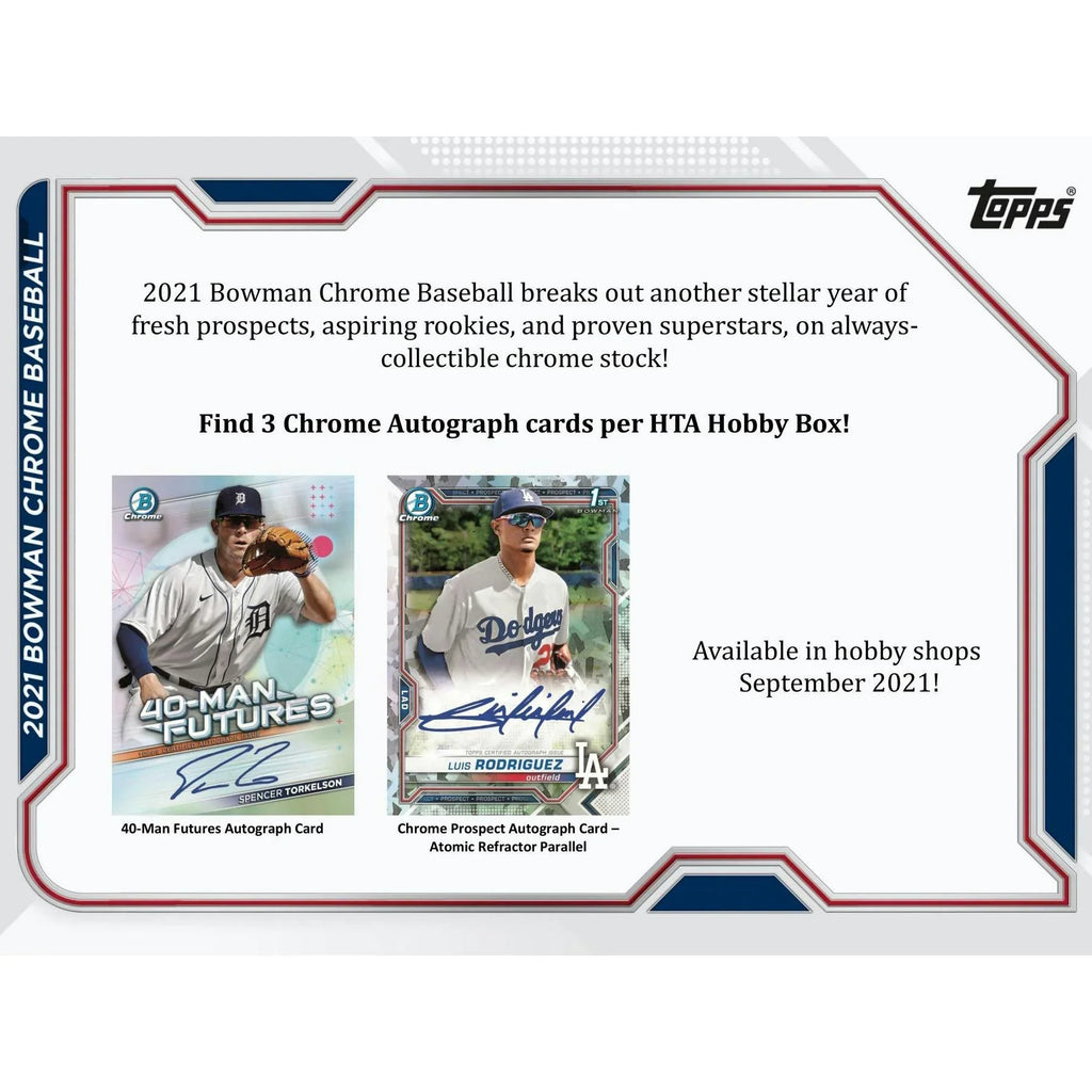 2021 Bowman Chrome Baseball HTA Choice Box (Ships Sealed Only) - D