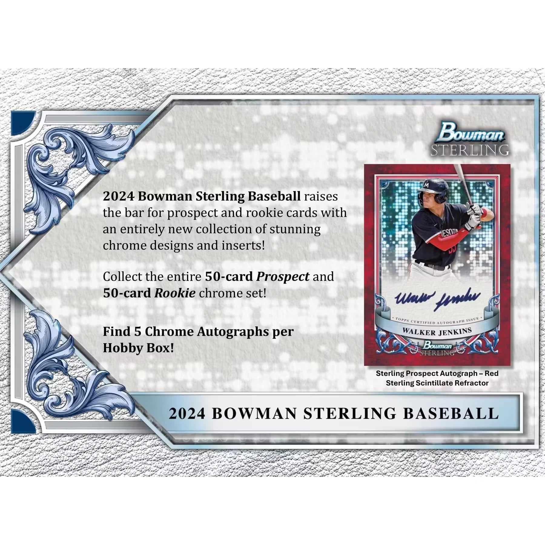 2024 Bowman Sterling Baseball Hobby Box (Ships Sealed Only)