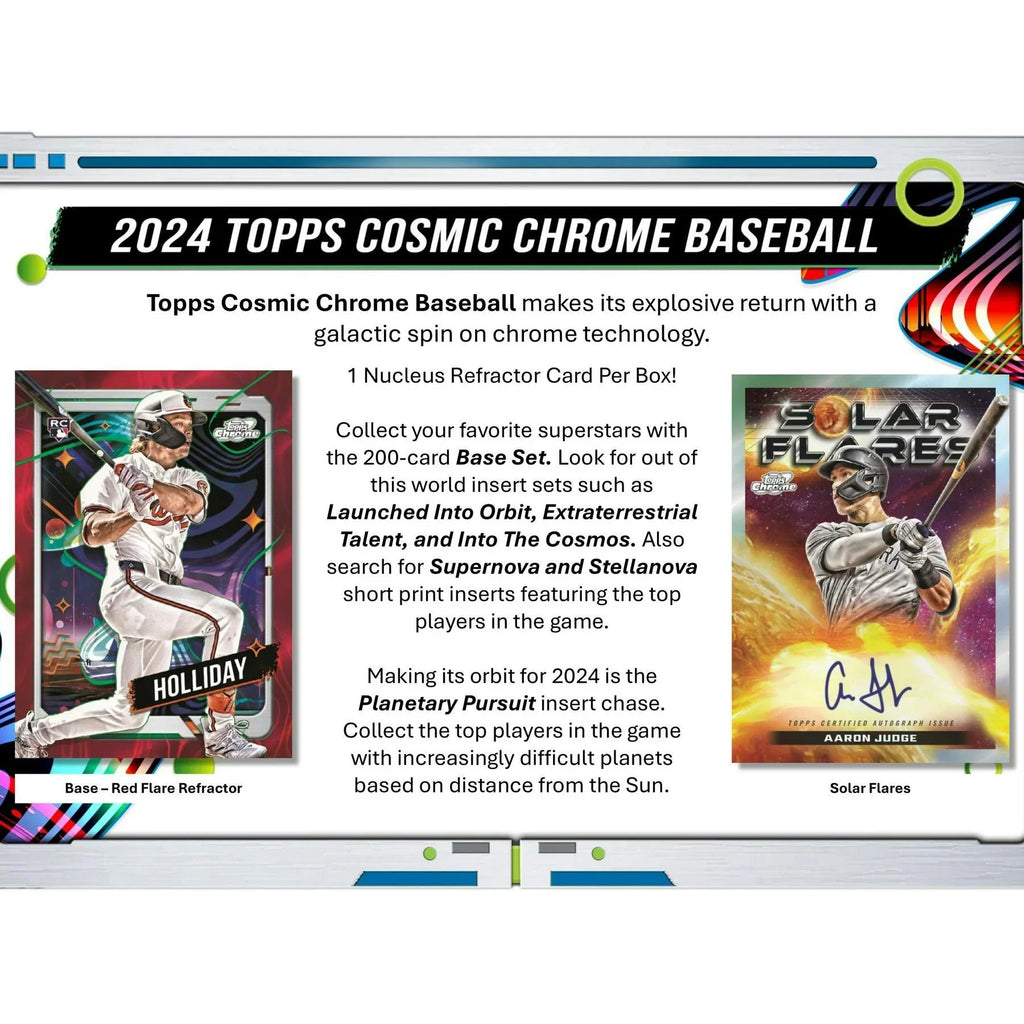 2024 Topps Cosmic Chrome Baseball Hobby Box (Ships Sealed Only)