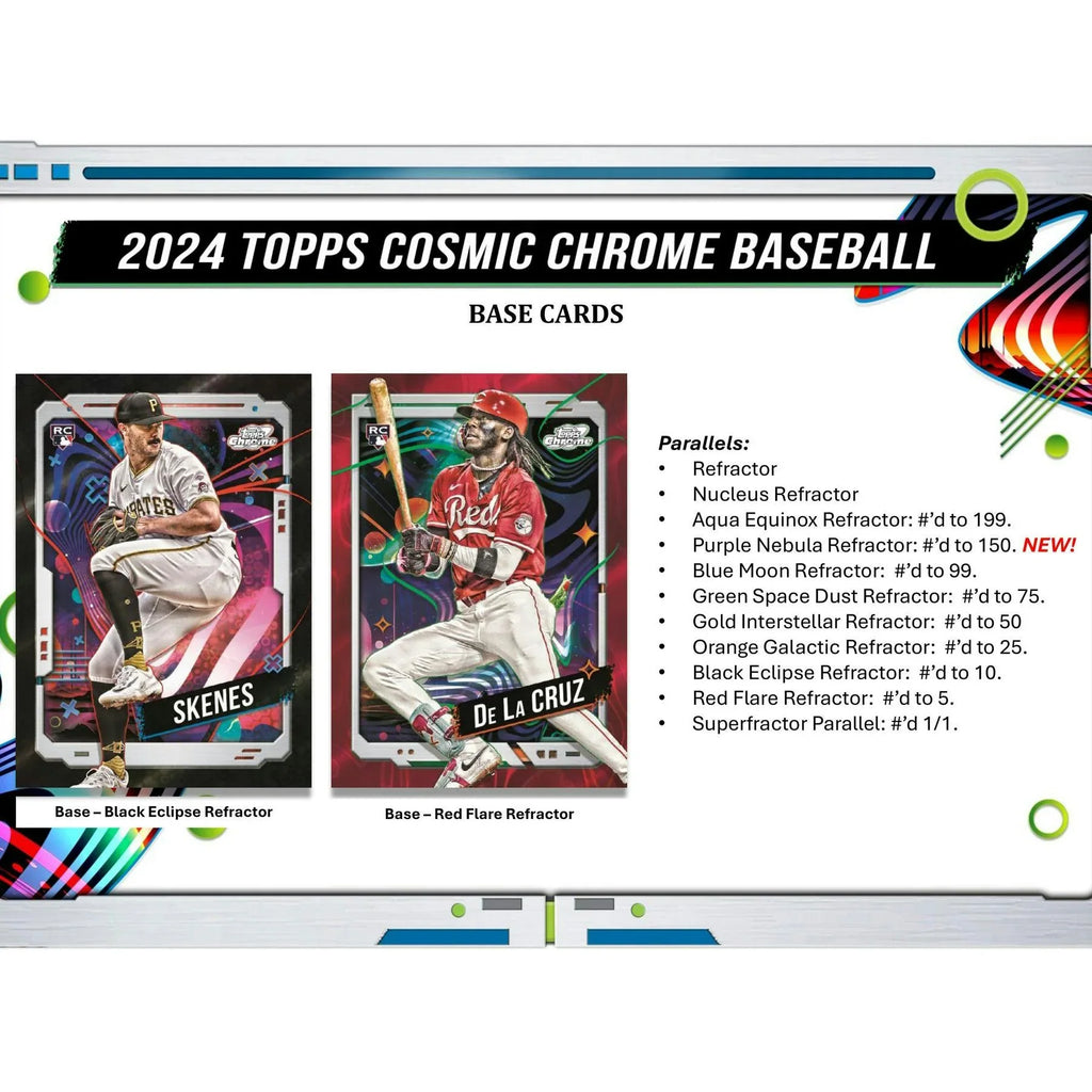 2024 Topps Cosmic Chrome Baseball Hobby Box (Ships Sealed Only)