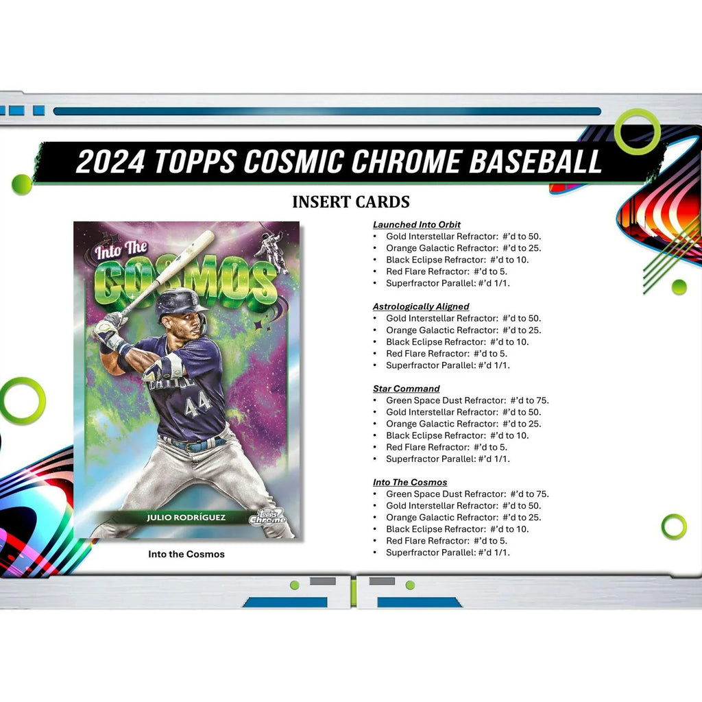 2024 Topps Cosmic Chrome Baseball Hobby Box (Ships Sealed Only)