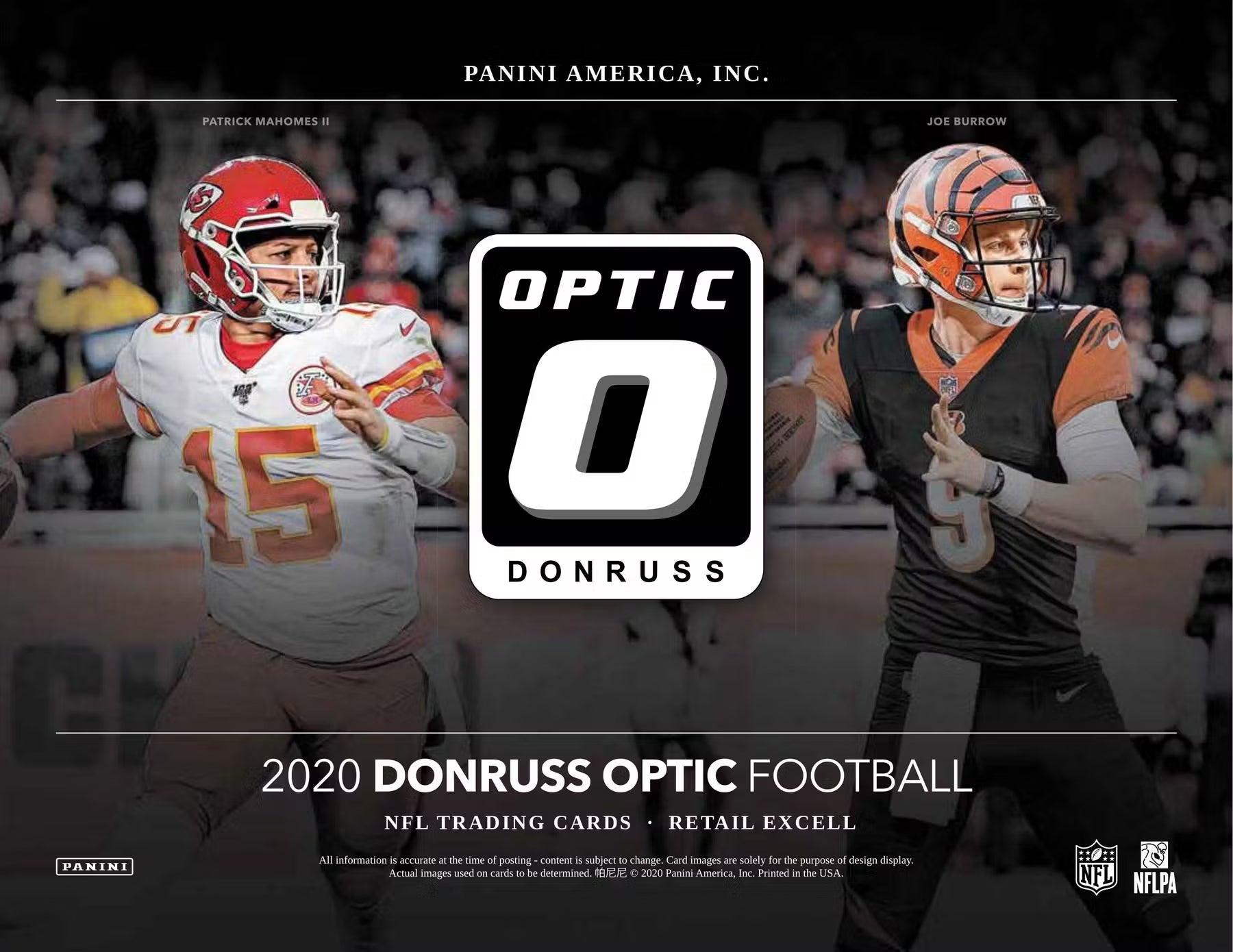 2020 Panini Donruss Optic Football Mega Blue Hyper Trading Cards
