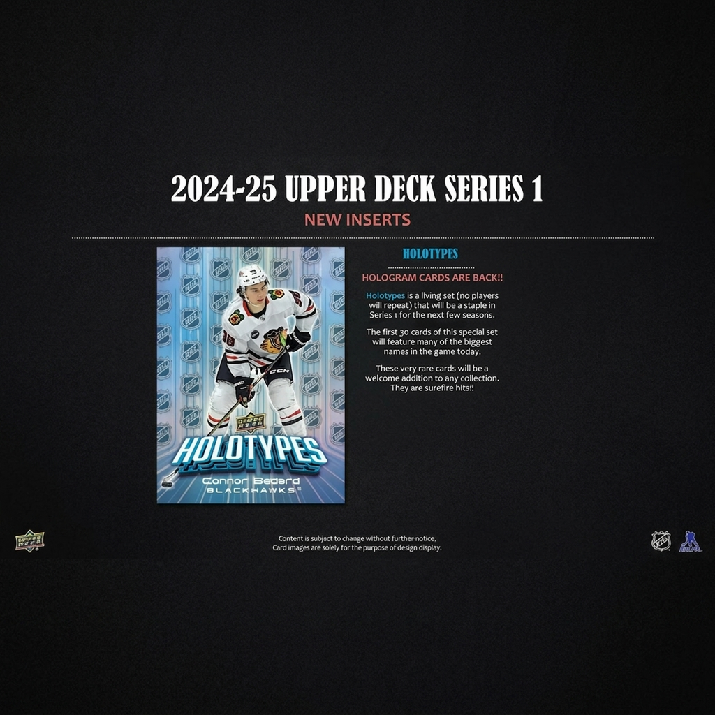 2024 25 Upper Deck Series 1 Hockey Hobby 12 Box Case (Ships Sealed Only)