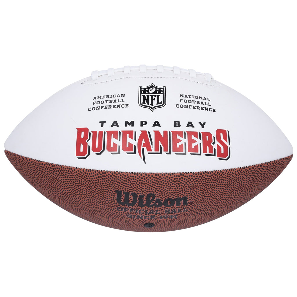 Emeka Egbuka Tampa Bay Buccaneers Autographed Fanatics Authentic Wilson White Panel Football