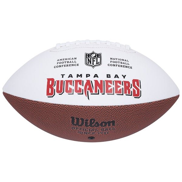 Emeka Egbuka Tampa Bay Buccaneers Autographed Fanatics Authentic Wilson White Panel Football