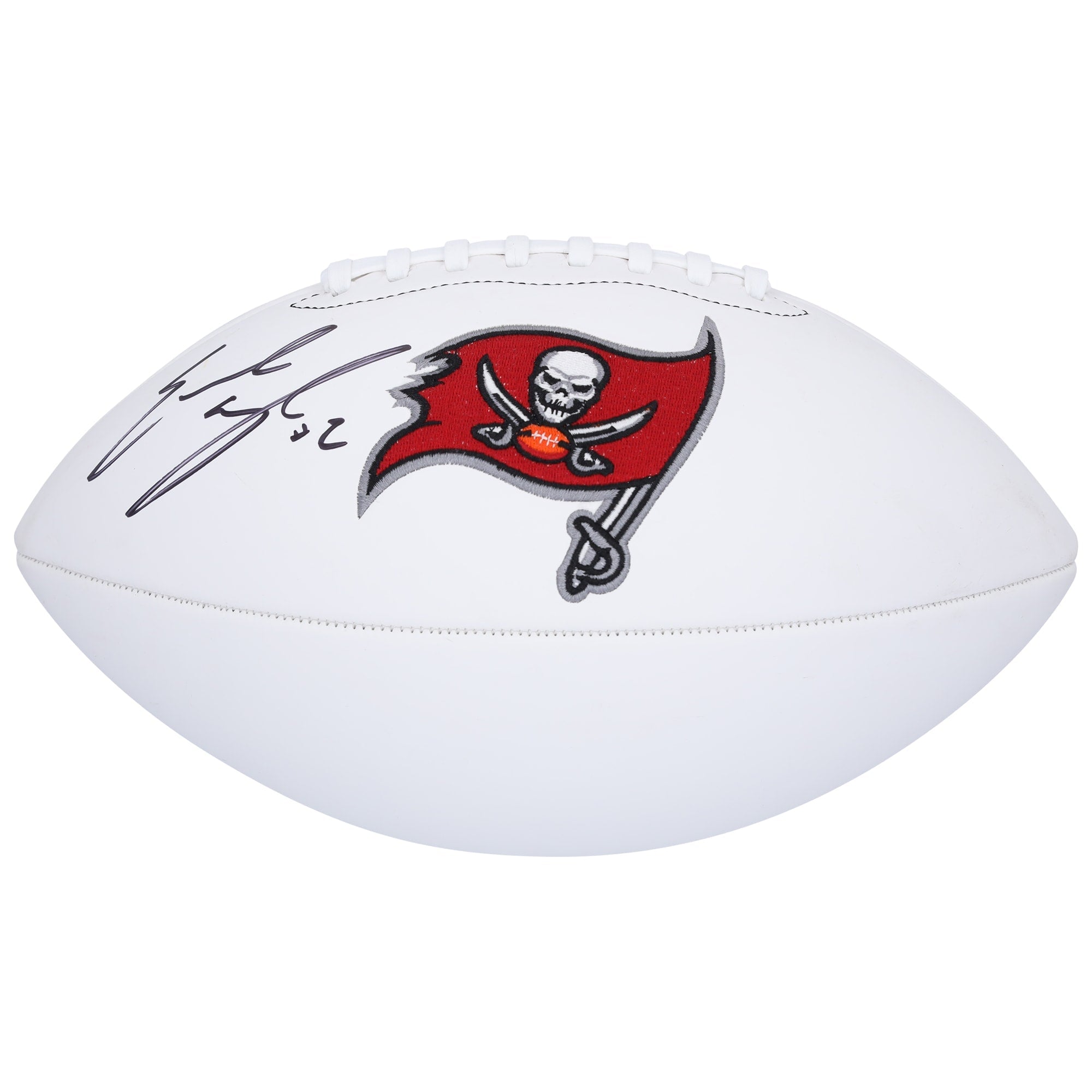 Emeka Egbuka Tampa Bay Buccaneers Autographed Fanatics Authentic Wilson White Panel Football