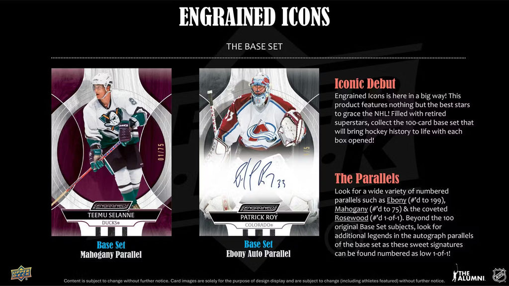 2024-25 Upper Deck Engrained Icons Hockey Hobby Trading Cards