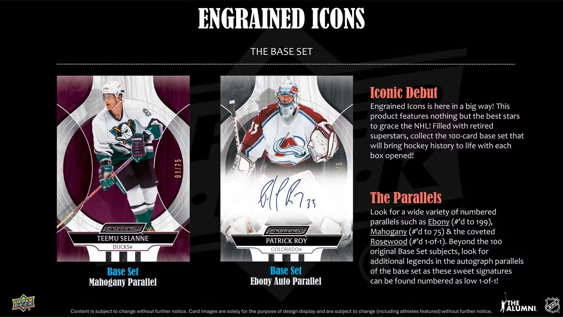 2024-25 Upper Deck Engrained Icons Hockey Hobby Trading Cards