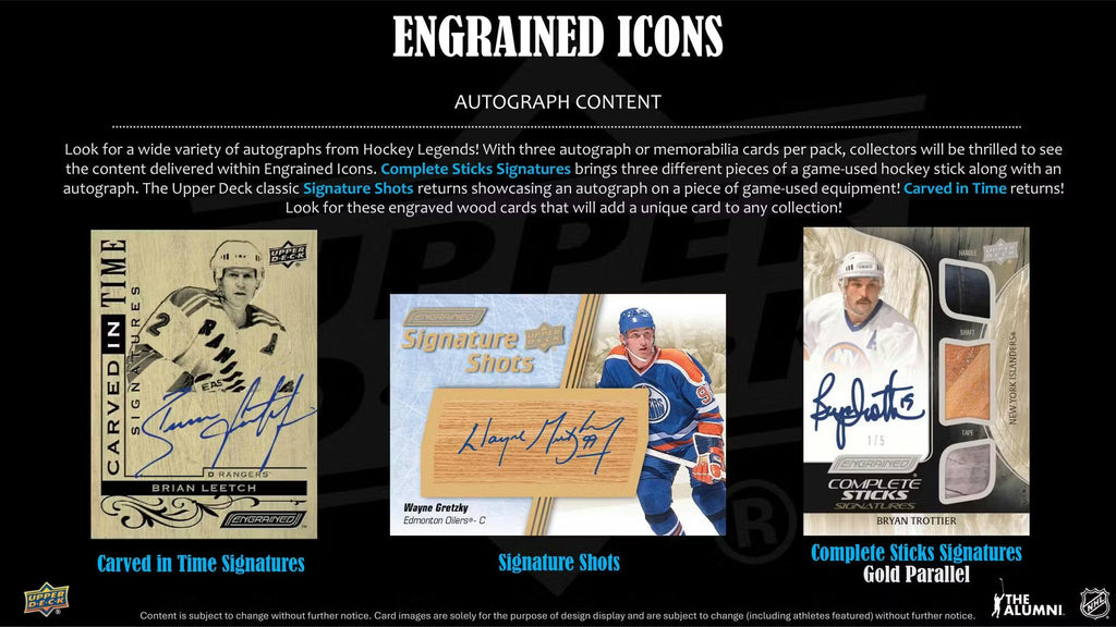 2024-25 Upper Deck Engrained Icons Hockey Hobby Trading Cards