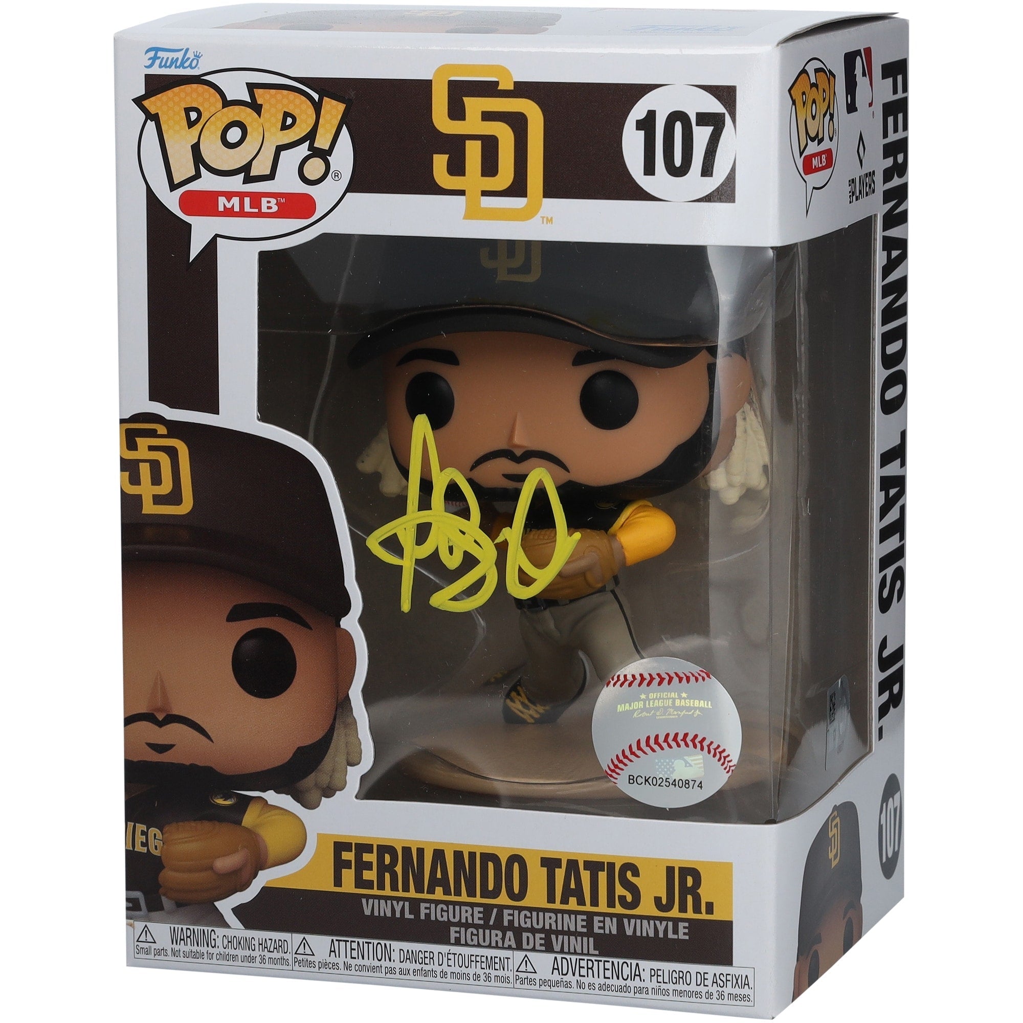 Fernando Tatis Jr. San Diego Padres Autographed Fanatics Authentic Funko Pop! Vinyl Figurine
