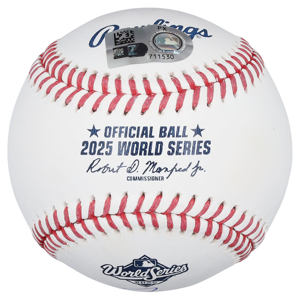 Freddie Freeman Los Angeles Dodgers Autographed Fanatics Authentic 2025 World Series Logo Baseball