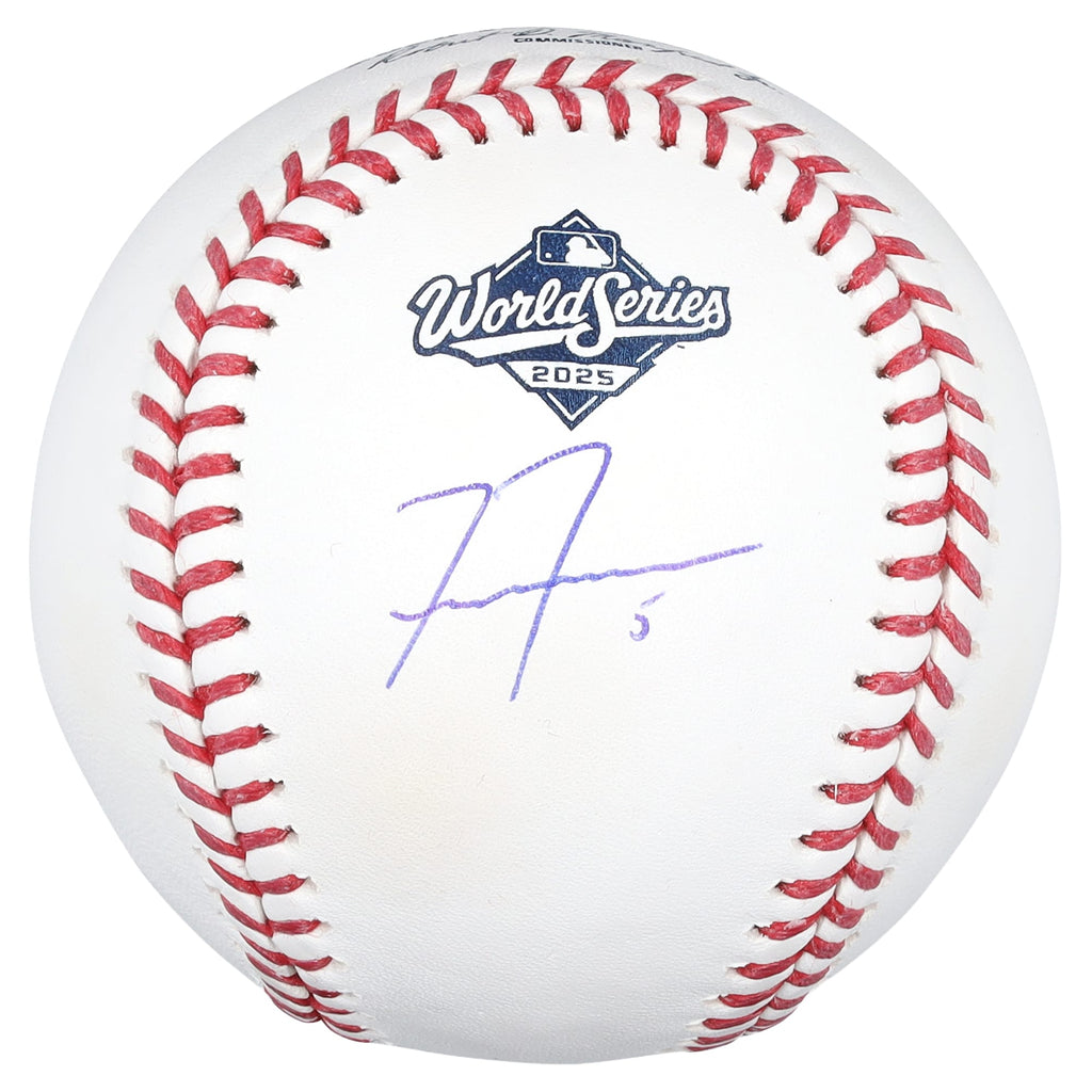 Freddie Freeman Los Angeles Dodgers Autographed Fanatics Authentic 2025 World Series Logo Baseball