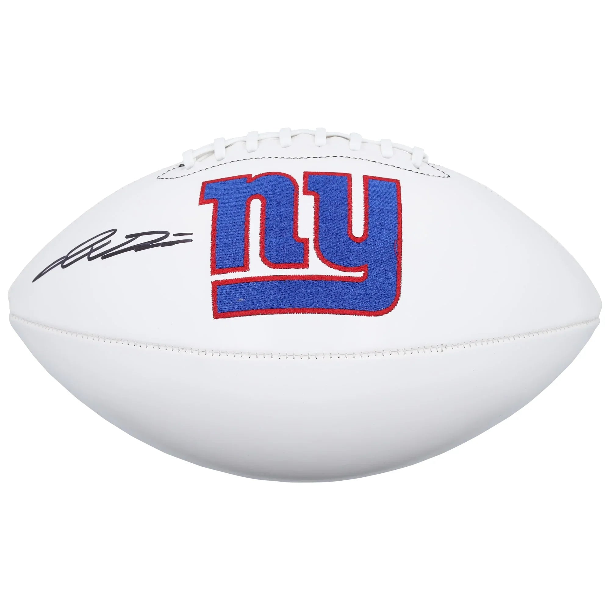 Jaxson Dart Signed Giants Football | Wilson White Panel
