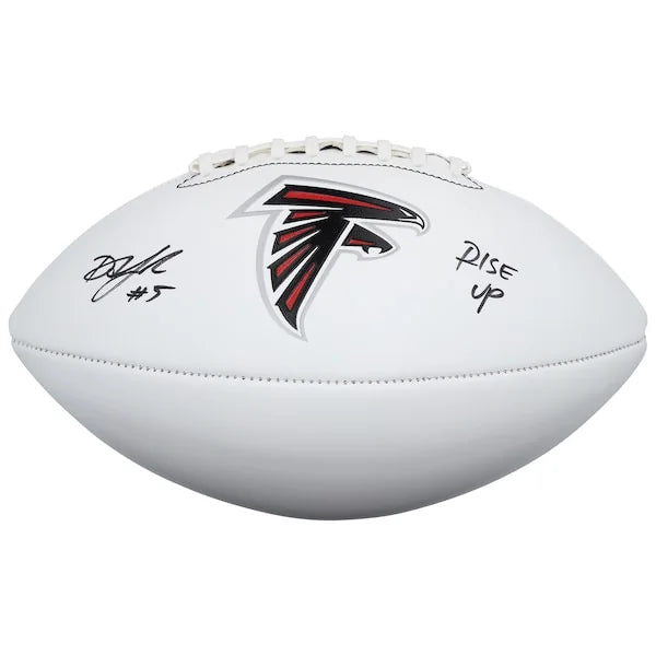 Drake London Signed Falcons Football | Rise Up Inscription