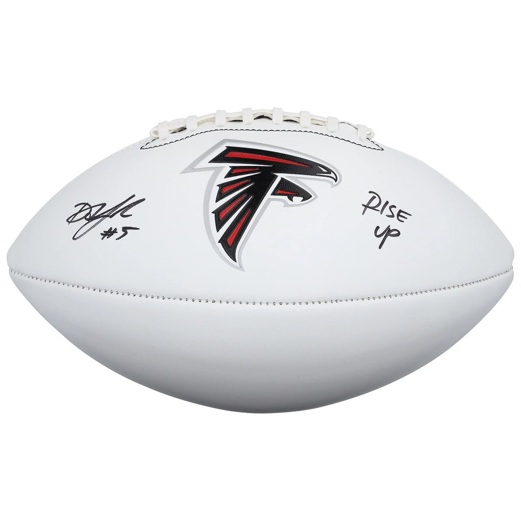 Drake London Signed Falcons Football | Rise Up Inscription