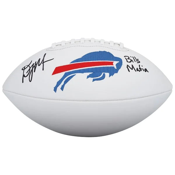 D.J. Moore Signed Buffalo Bills Football | Bills Mafia Inscription