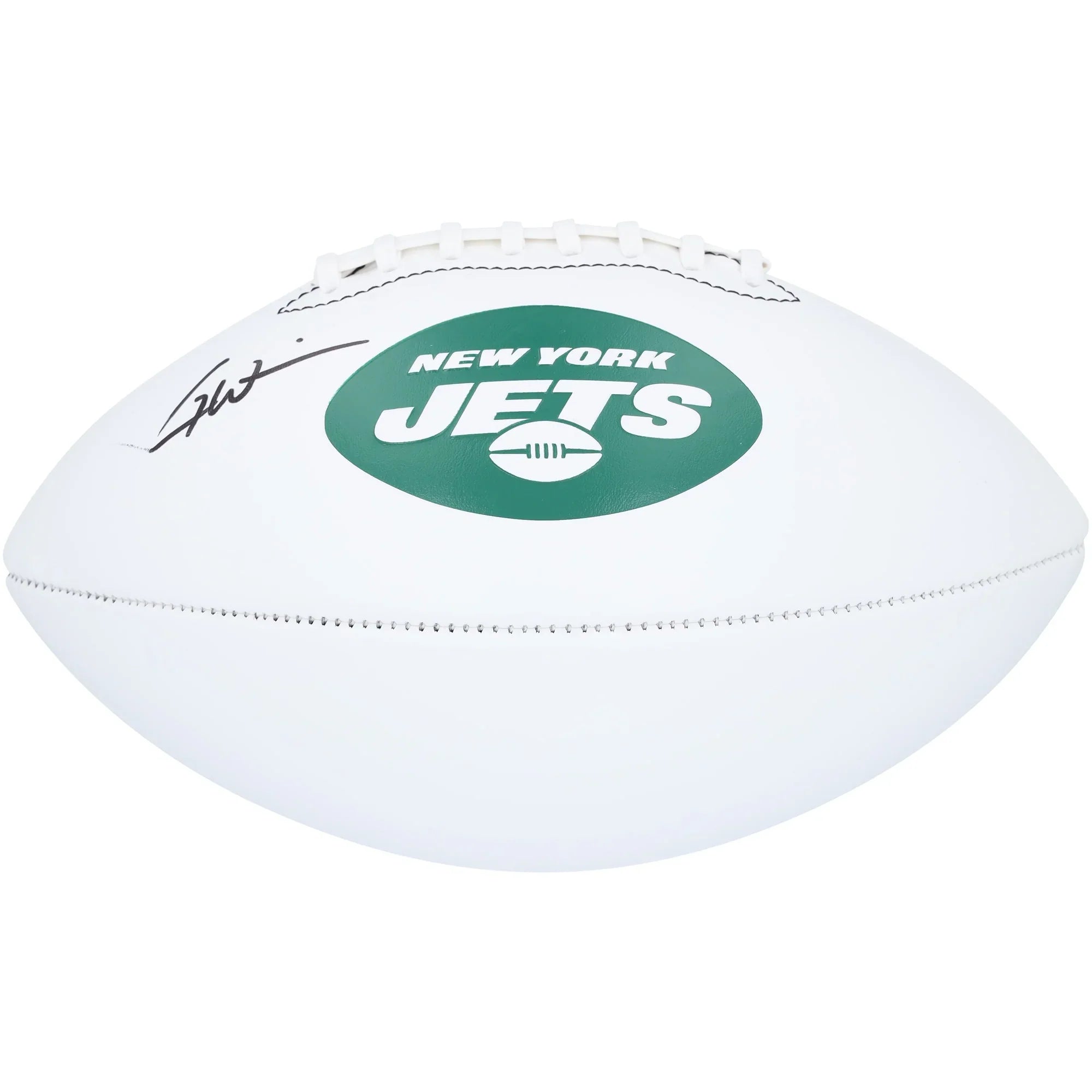 Garrett Wilson Signed Jets Football White Panel