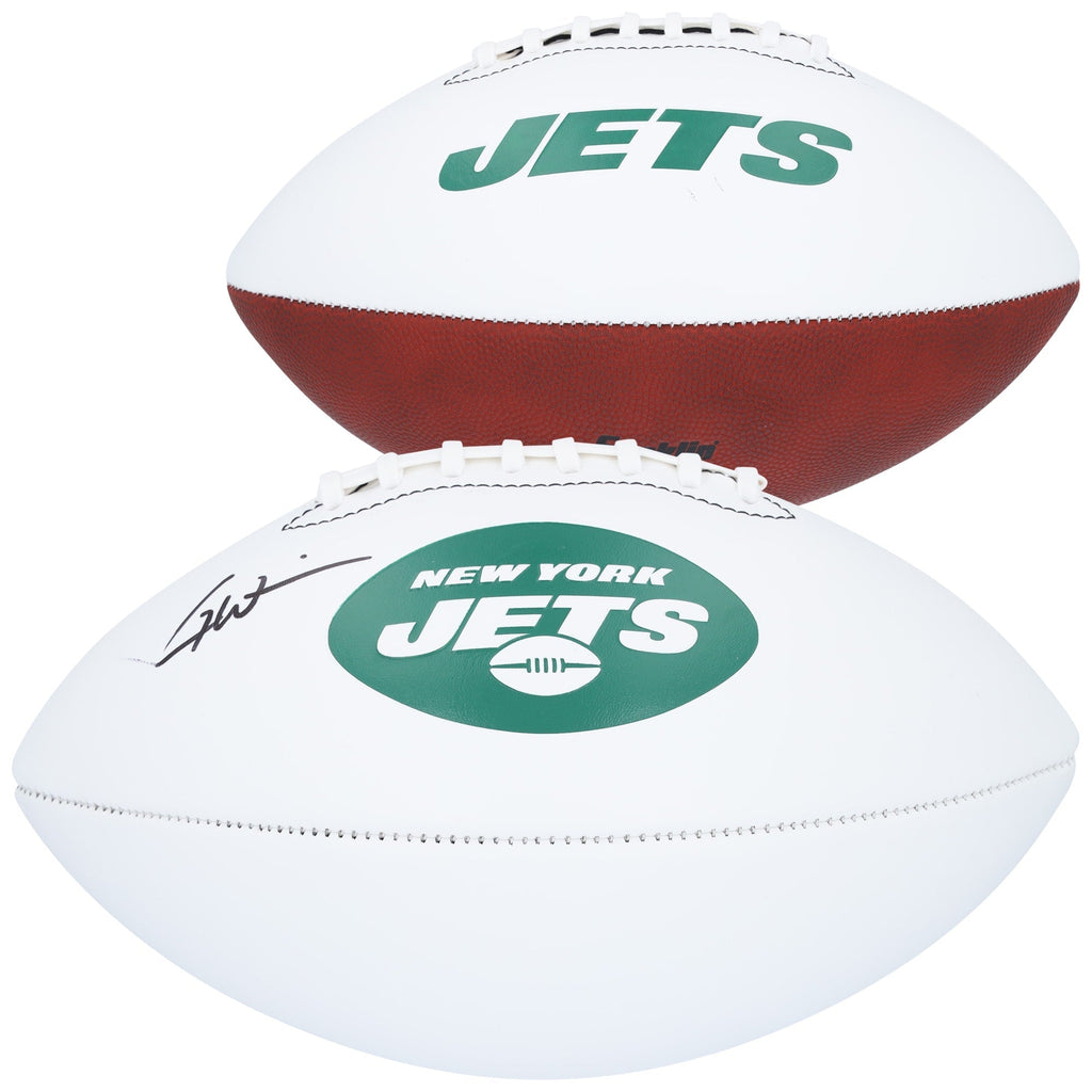 Garrett Wilson New York Jets Autographed Fanatics Authentic Franklin White Panel Football