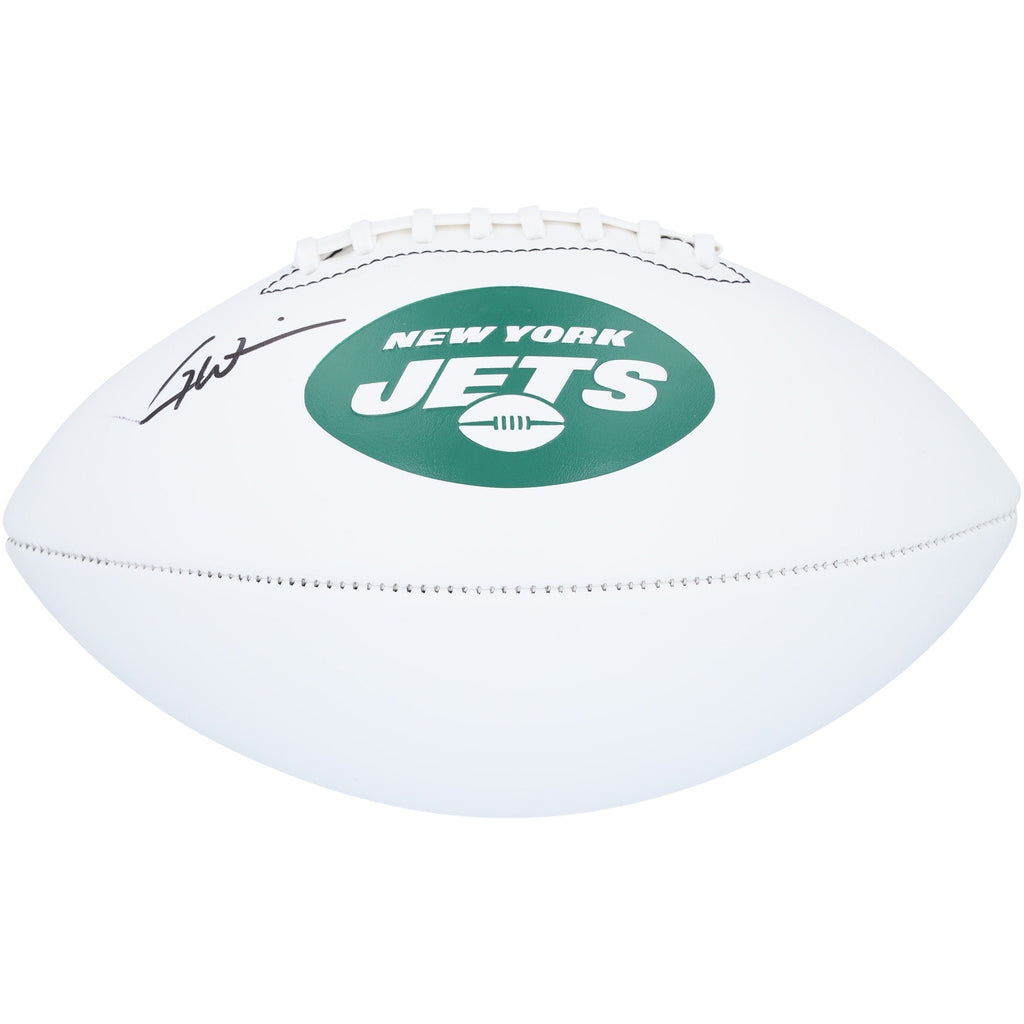 Garrett Wilson New York Jets Autographed Fanatics Authentic Franklin White Panel Football