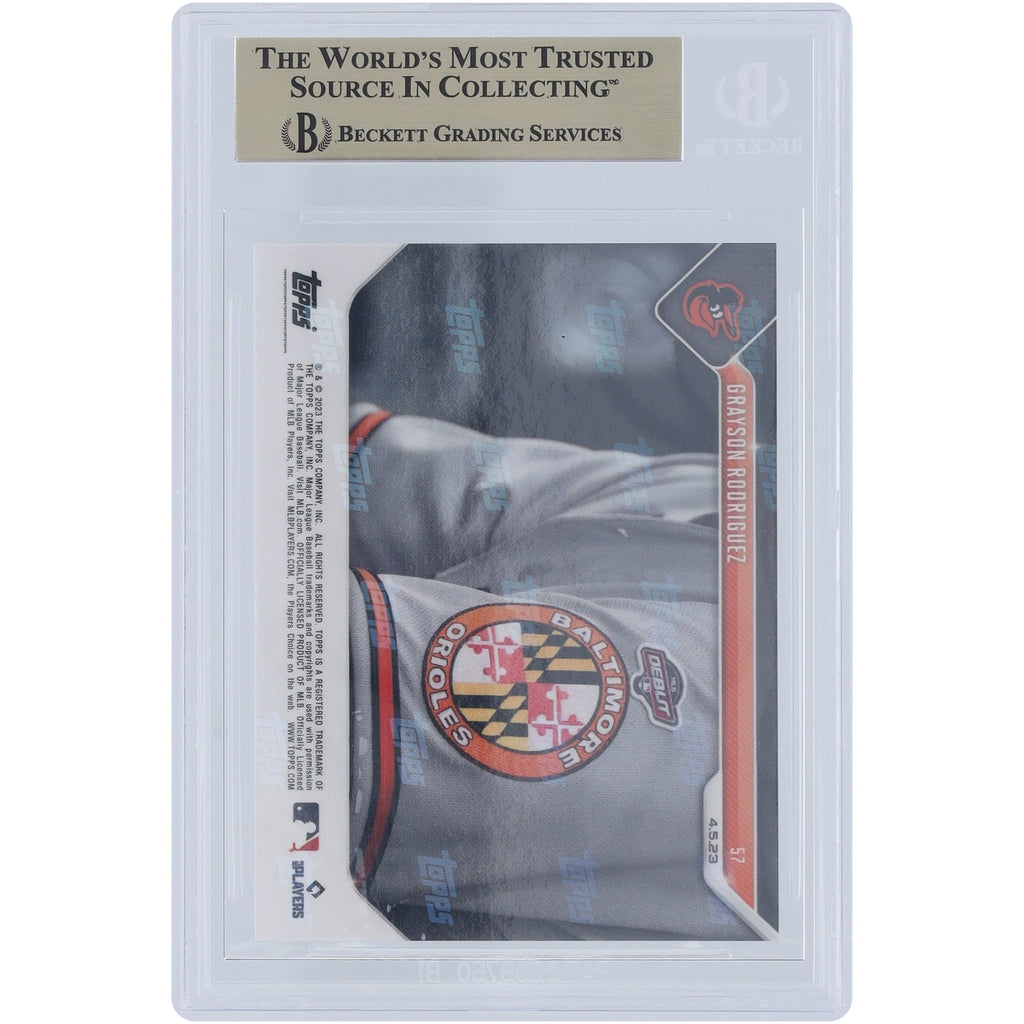Grayson Rodriguez Baltimore Orioles 2023 Topps Now MLB Debut #57 BGS Authenticated 9.5 Rookie Card