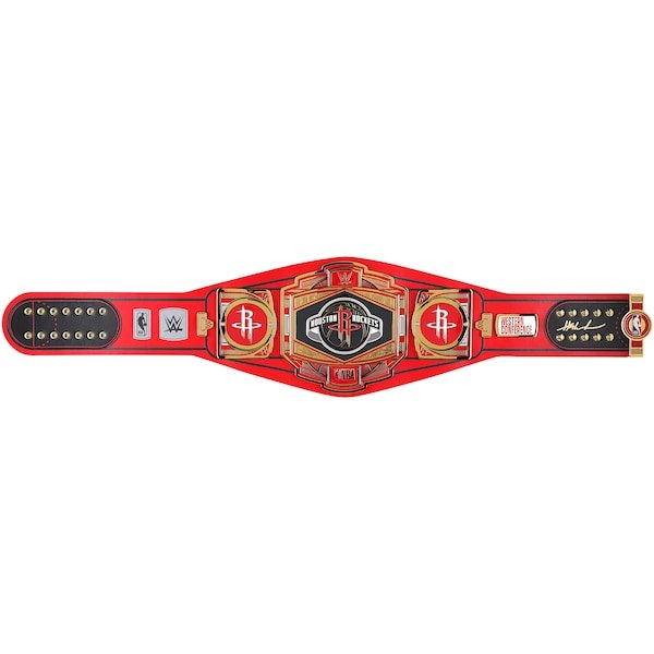 Hakeem Olajuwon Houston Rockets Autographed Fanatics Authentic WWE Legacy Title Belt