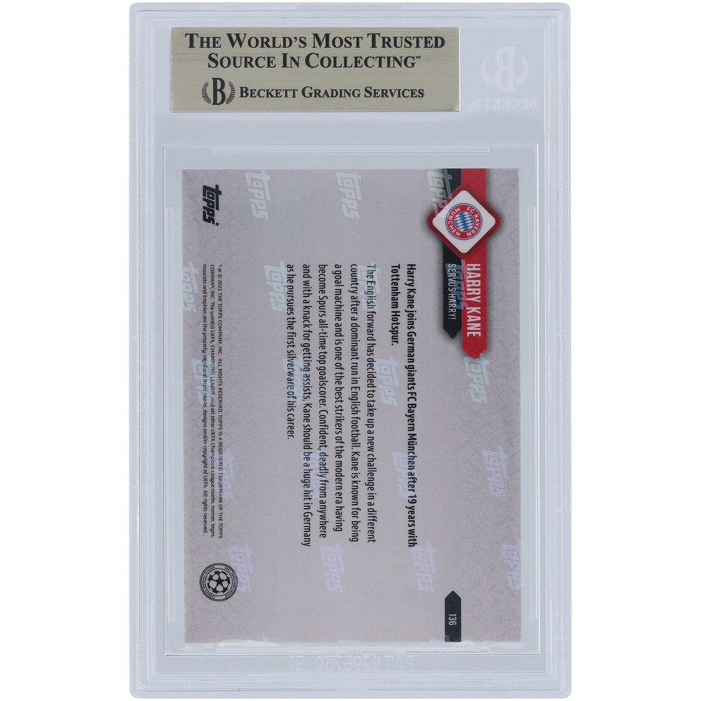 Harry Kane Bayern Munich 2022-23 Topps Now Servus Harry! 12.08.23 #136 BGS Authenticated 9.5 Card
