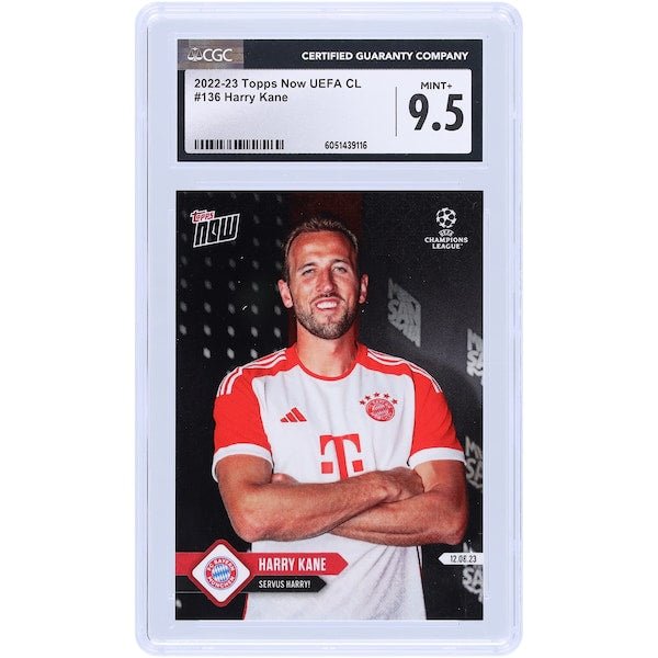 Harry Kane Bayern Munich 2022-23 Topps Now UEFA Servus Harry! #136 CGC Authenticated 9.5 Card