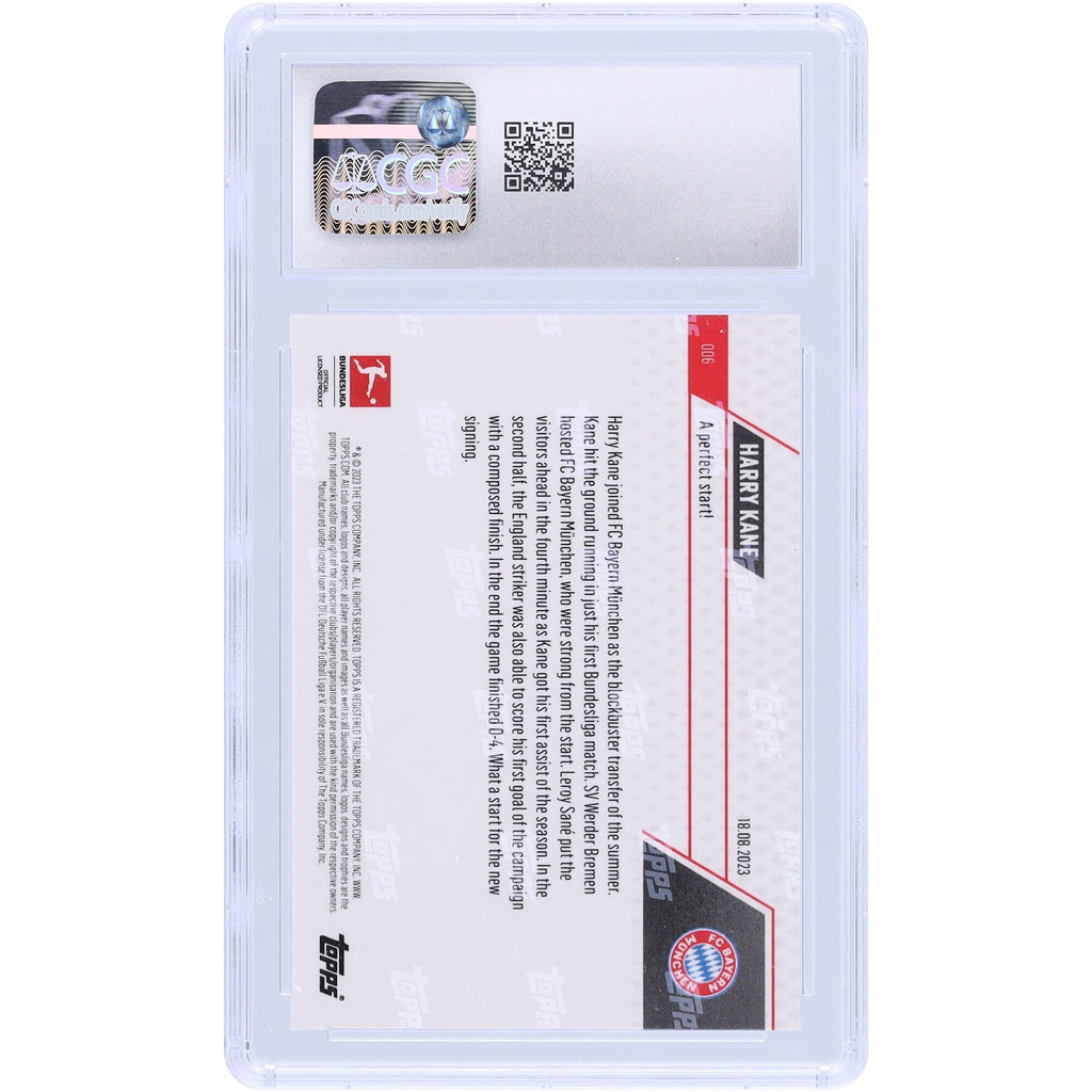 Harry Kane Bayern Munich 2023-24 Topps Now UEFA A Perfect Start! #6 CGC Authenticated 10 Card