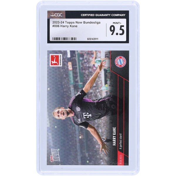 Harry Kane Bayern Munich 2023-24 Topps Now UEFA A Perfect Start! #6 CGC Authenticated 9.5 Card