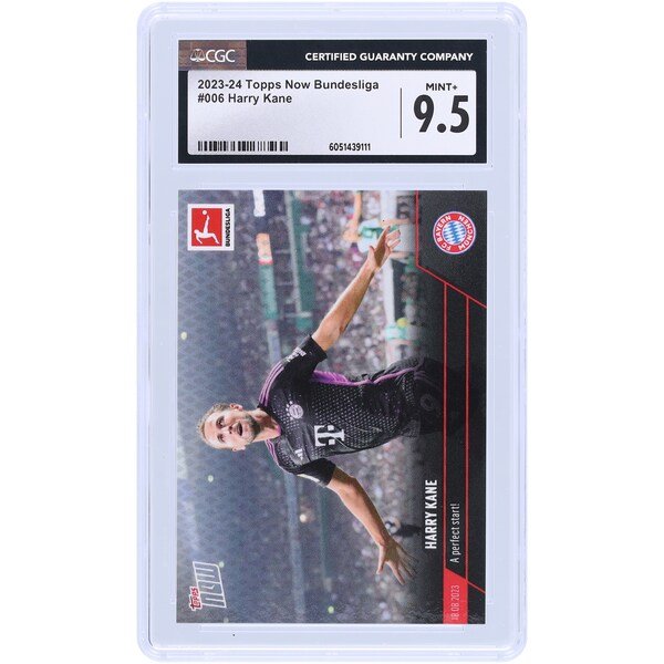 Harry Kane Bayern Munich 2023-24 Topps Now UEFA A Perfect Start! #6 CGC Authenticated 9.5 Card