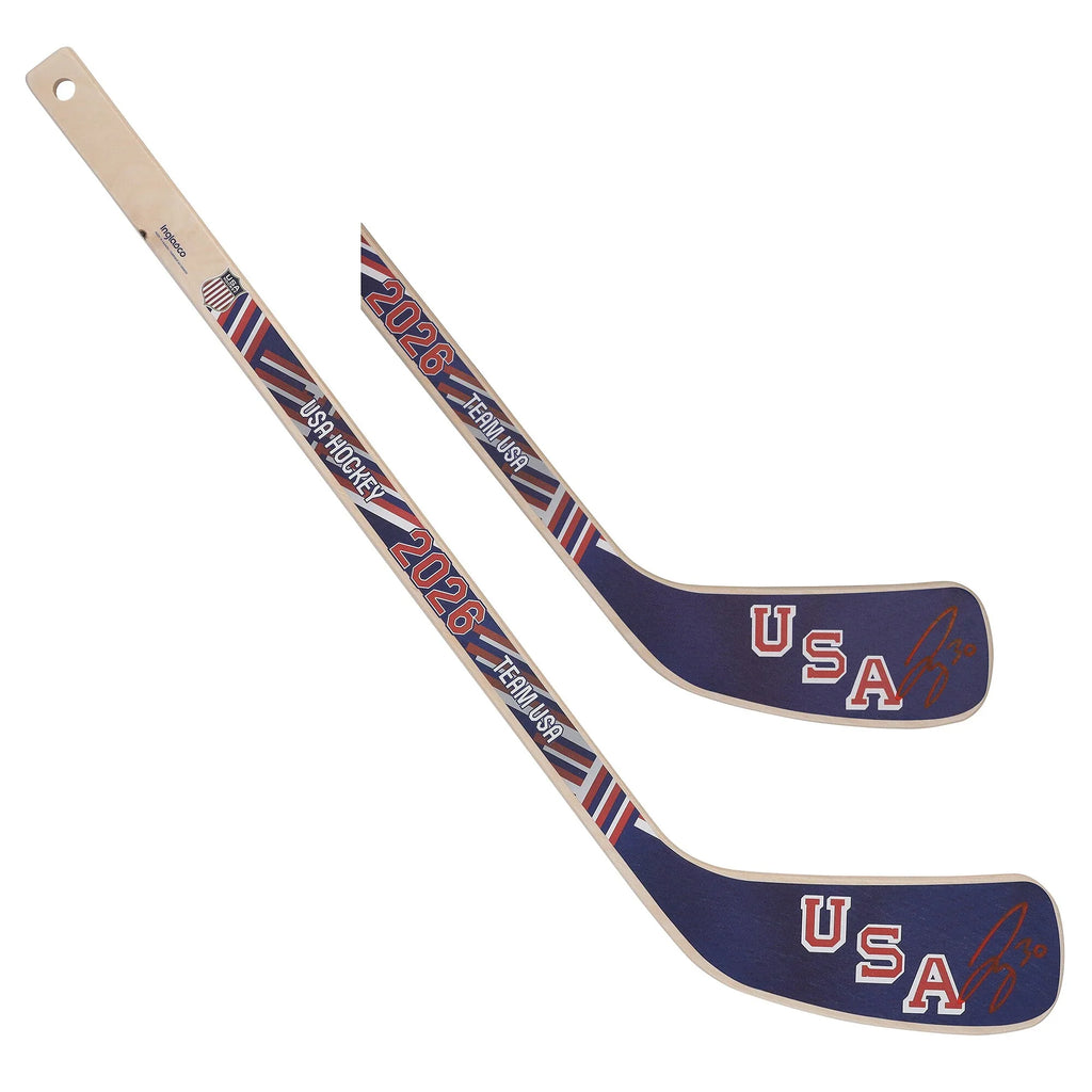 Jake Oettinger Signed Team USA 2026 Olympics Mini Wood Stick | Authenticated