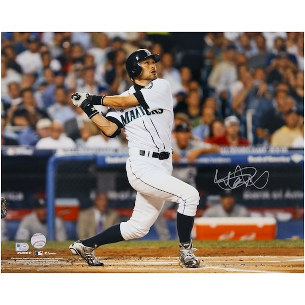 Ichiro Suzuki Seattle Mariners Autographed Fanatics Authentic 16" x 20" White Swing Photograph
