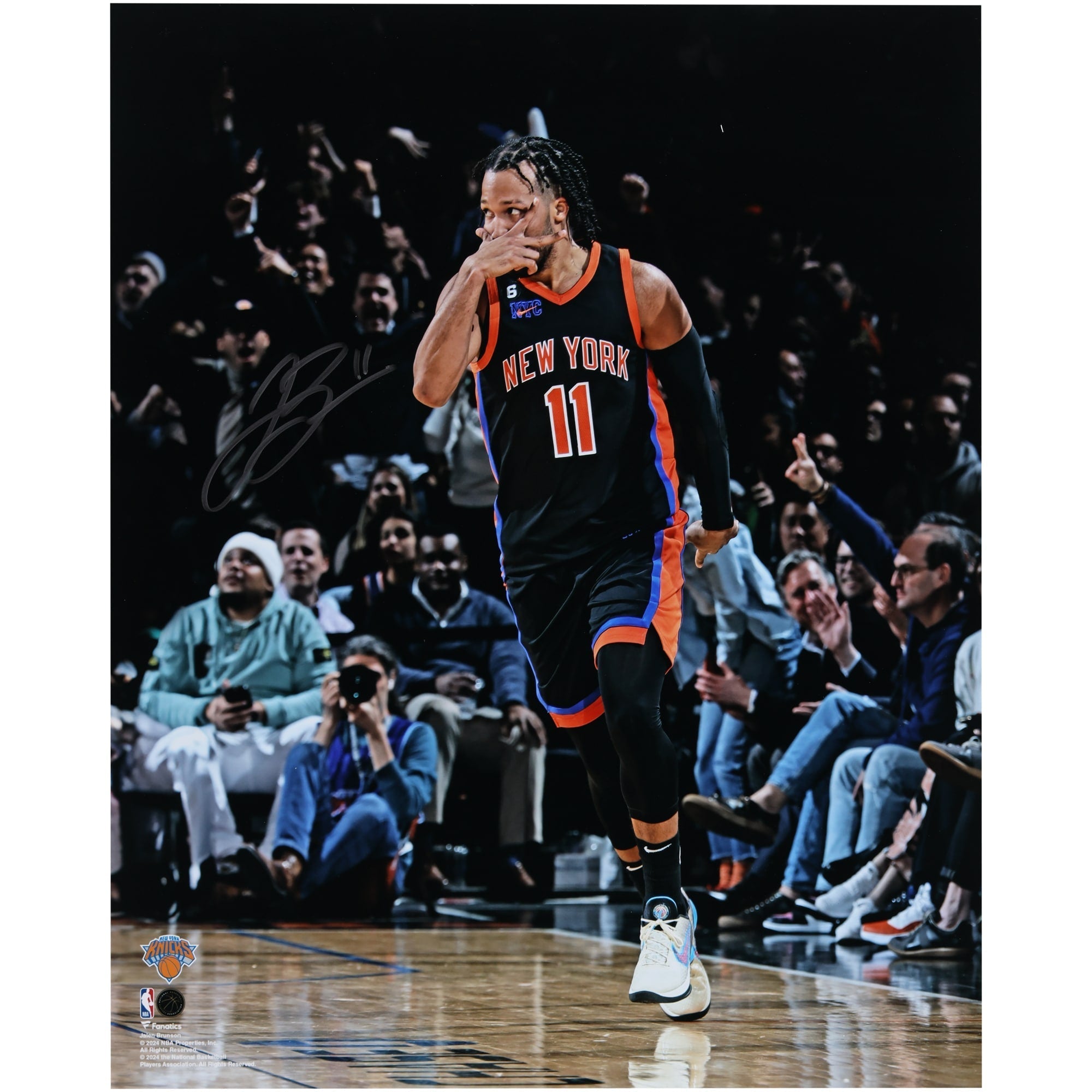 Jalen Brunson New York Knicks Autographed Fanatics Authentic 16" x 20" Celebration Photograph