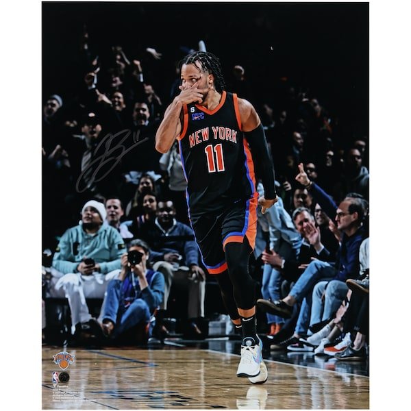 Jalen Brunson New York Knicks Autographed Fanatics Authentic 16" x 20" Celebration Photograph