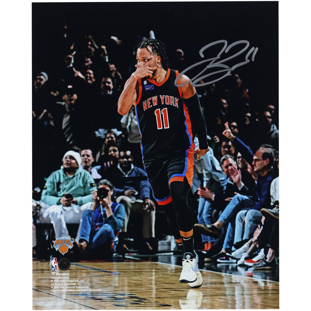 Jalen Brunson New York Knicks Autographed Fanatics Authentic 8' x 10" Celebration Photograph