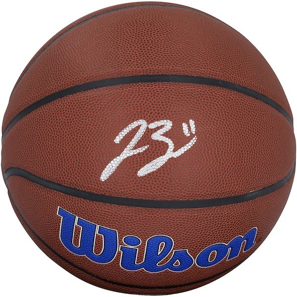 Jalen Brunson New York Knicks Autographed Fanatics Authentic Wilson Alliance Team Logo Basketball
