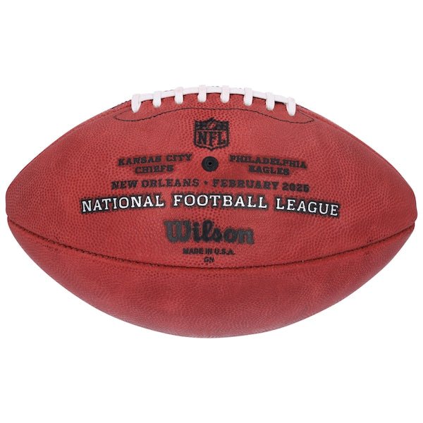 Jalen Hurts Philadelphia Eagles Autographed Fanatics Authentic Super Bowl LIX Wilson Duke Football