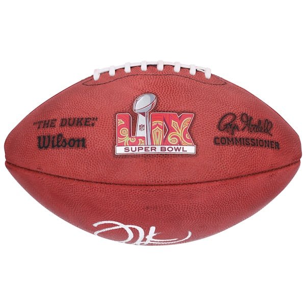 Jalen Hurts Philadelphia Eagles Autographed Fanatics Authentic Super Bowl LIX Wilson Duke Football